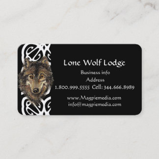 Lone Wolf Lodge Carte de visite personnalisé