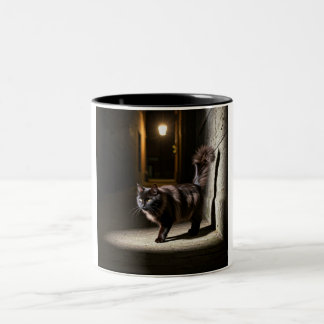 Lonely Cat Night Walk Mug - Une touche de mystère