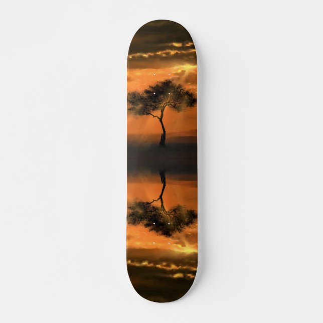 Lonely Tree Sunbeams Skateboard (Devant)