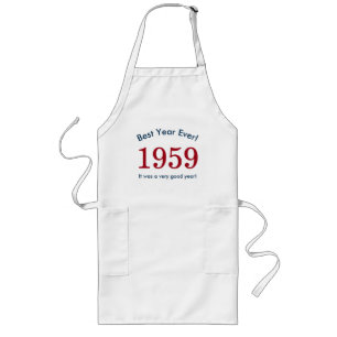 Long 1959 ♥ Meilleure année ! 60e anniversaire tablier 