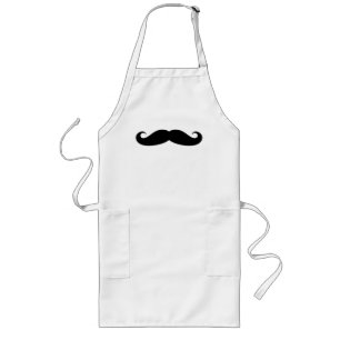 Long Amoureux tablier de moustache noire pour hommes fe