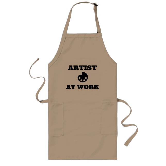 Long Artiste au tablier d'artiste de travail (Devant)