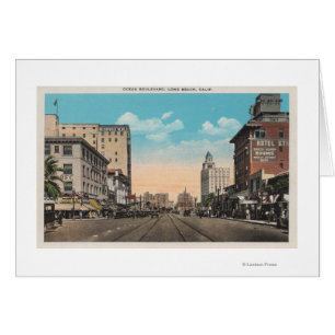 Long Beach, CA - vue de boulevard d'océan