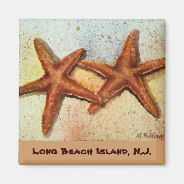 Long Beach Island, N.J., aimant souvenir étoile de (Devant)