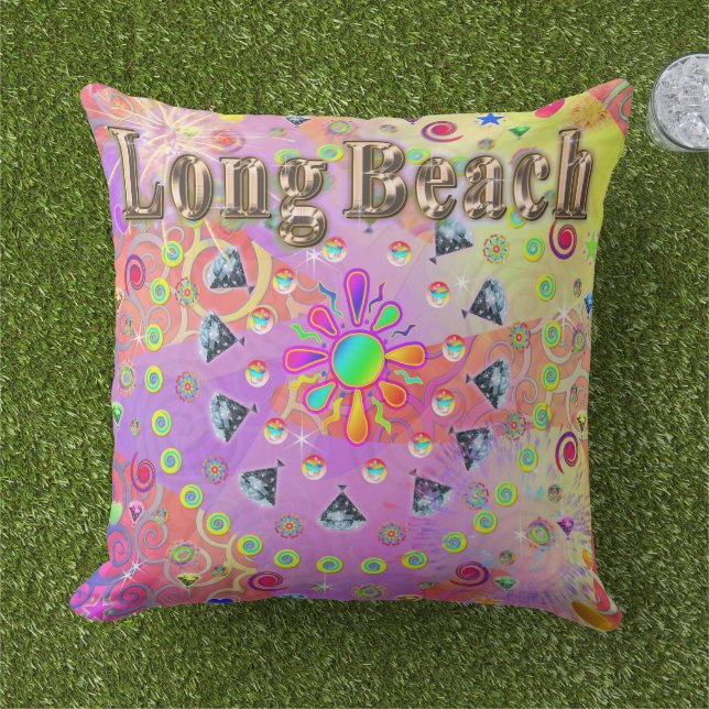 Long Beach Lucky Golden Coussin (Herbe)