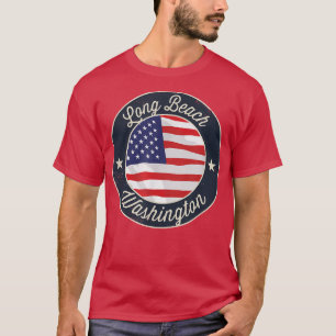 Long Beach - T-shirt Souvenir Patriotique Washingt