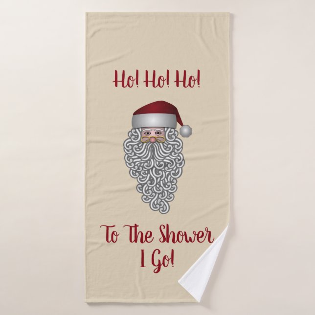 Long Beard Père Noël (Serviette de bain)
