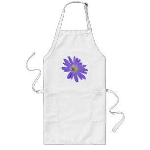Long Bleu marguerite tablier BBBQ Bleu Fleur Beau Apron