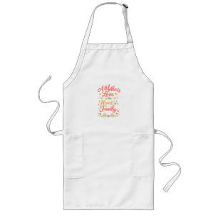 Long Cadeau de tablier de cuisine pour famille et amour
