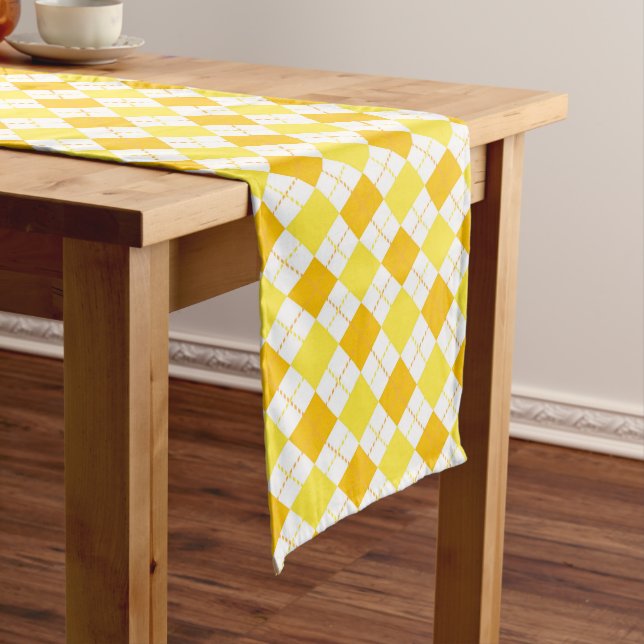 Long Chemin de table à motif carreaux (In Situ)