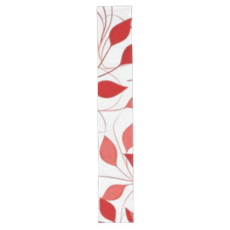 Long Chemin de table aux feuilles rouges de Poinsettia