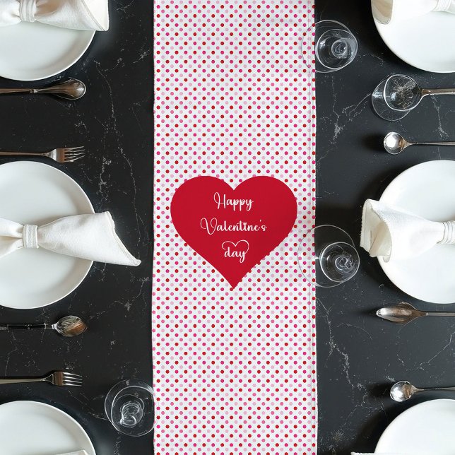 Long Chemin de table Love Hearts Cadeau pour mari (Love Hearts Table Runner Gift for Husband)