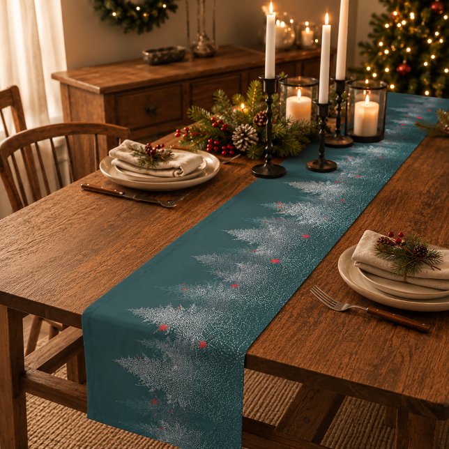 Long Chemin de table Noël rustique hivernal (Bring Cozy Christmas Charm to Your Table)