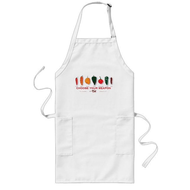 Long Choisissez votre arme - piments - tablier (Devant)