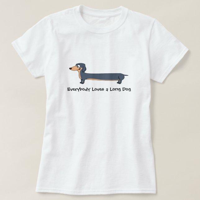 Long Dog Love - T-Shirt de base pour femmes Dachsh (Design devant)