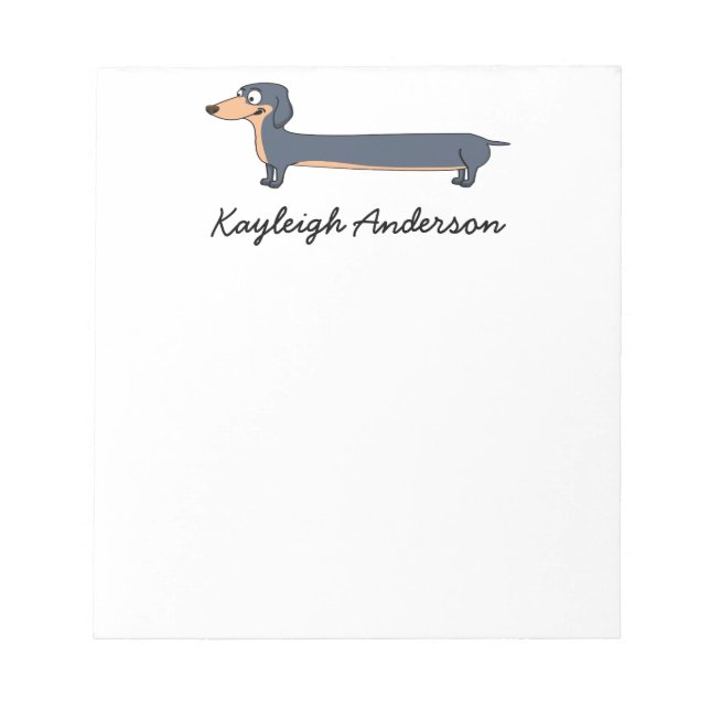 Long Dog - Teckel 5,5" x 6" Bloc-notes - 40 pages (Devant)
