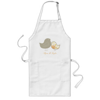Long Douces poussins Damask Jaune Tablier Cadeau Person