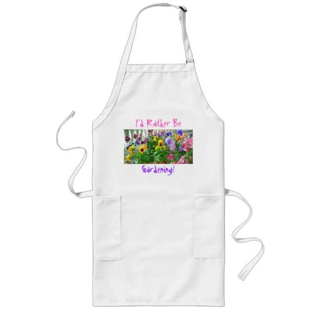 Long Je Préférerais Être Gardening ! Tablier (Devant)