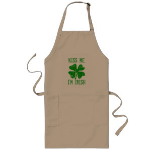 Long KISS ME IM IRISH Jour de la Saint Patrick tablier 
