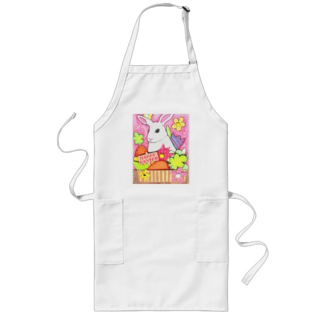 Long Lapin de Pâques dans le tablier de panier (Devant)