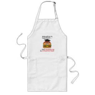 Long Le barbecue est tablier fâché drôle d'hamburger