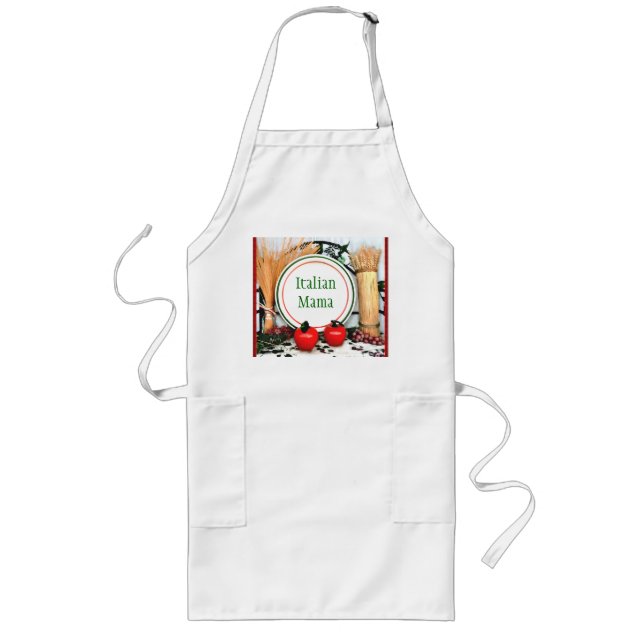 Long Le tablier de la maman italienne faite sur (Devant)