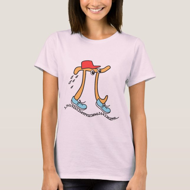 Long Running Pi © Funny Pi Guy T-Shirt (Devant)
