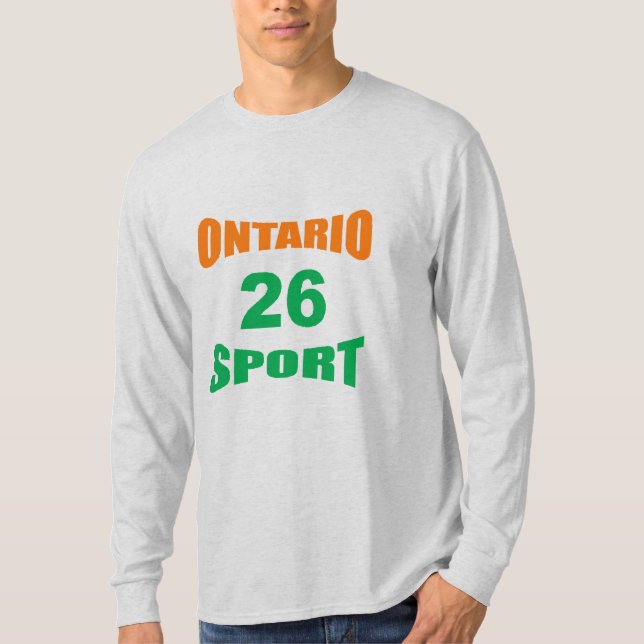 Long Sleeve T-Shirt ash  ONTARIO  SPORT  26 (Devant)