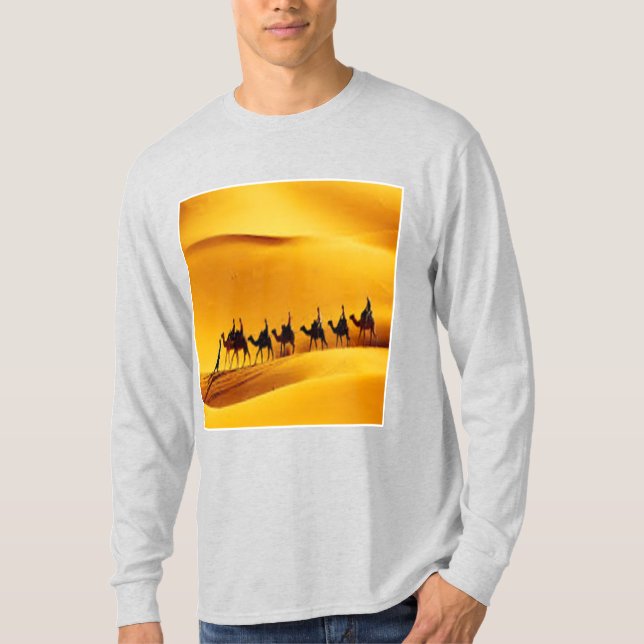 Long Sleeve T-Shirt ash  SAHARA  TOURISM (Devant)