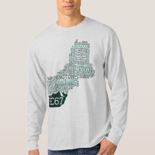 Long T-shirt de douille de la Nouvelle Angleterre