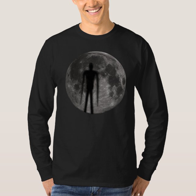 Long T-shirt de douille de lune mince (Devant)