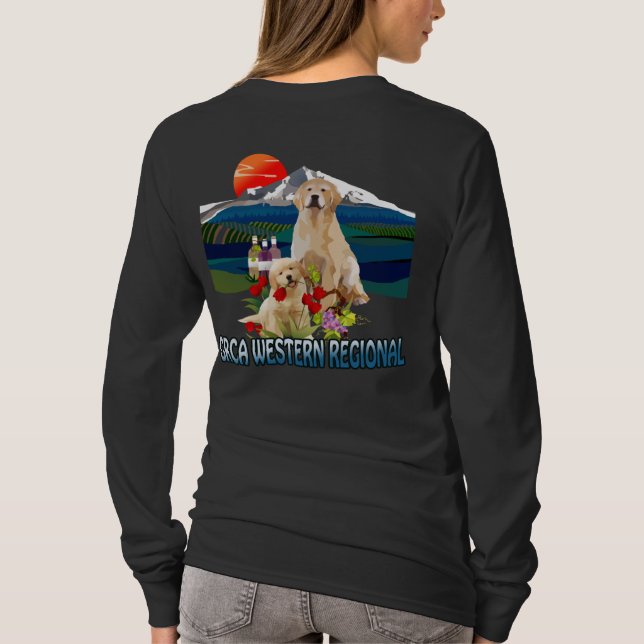 Long T-shirt de golden retriever de la douille des (Dos)