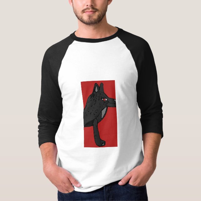 Long T-shirt de la douille des hommes avec la (Devant)