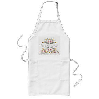 Long Tablier "Cuisine avec Amour" | Tablier de Cuisine
