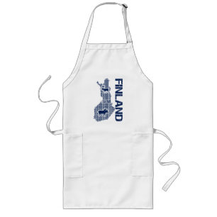 Long Tablier de carte FINLANDE personnalisable - choisi
