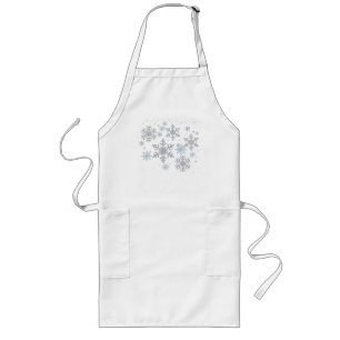 Long Tablier de chef de flocons de neige de vacances
