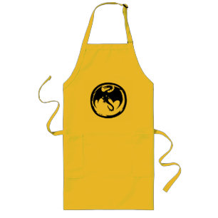 Long Tablier de chef jaune du Dragon noir