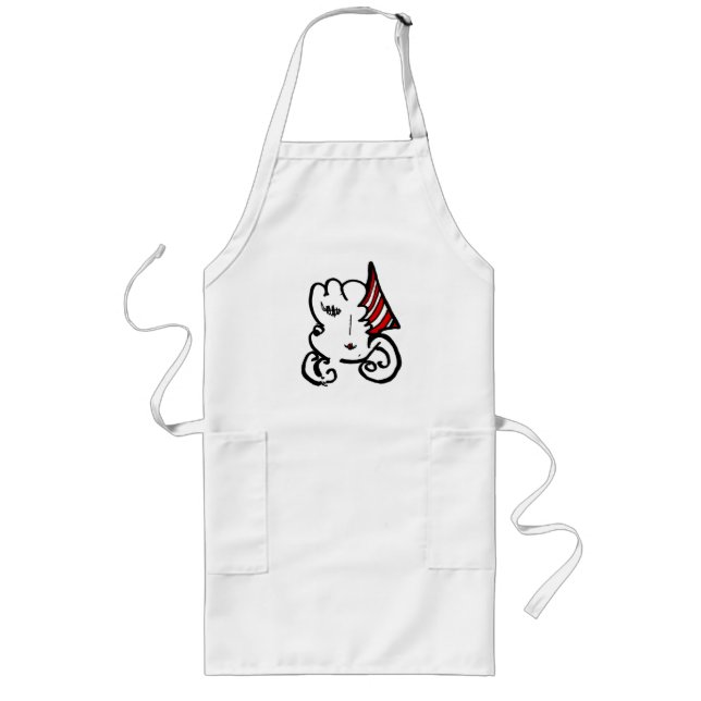 Long tablier de chefs avec le visage de symiegirl (Devant)