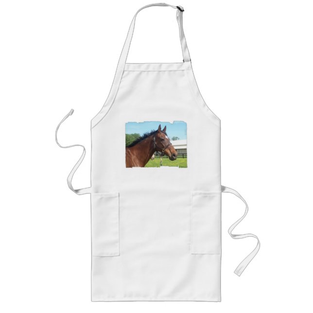 Long tablier de cheval Arabe vigilant (Devant)
