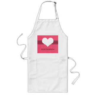 Long Tablier de coeur rose moderne