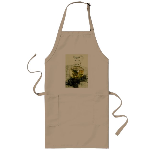 Long tablier de conception d'huile d'olive (Devant)