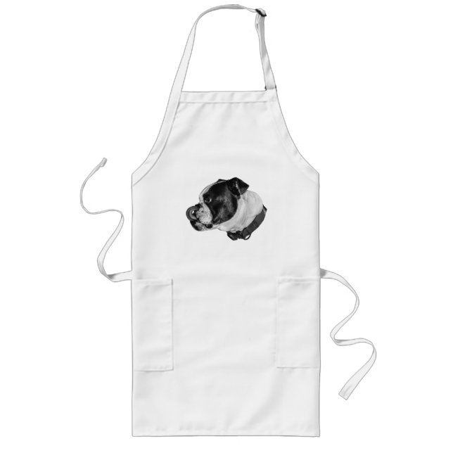 Long Tablier de cuisine Bulldog Calm (Devant)