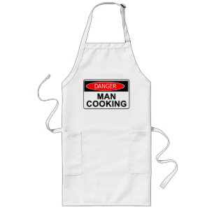 Long Tablier de cuisine d'homme de danger