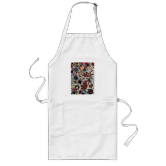 Long Tablier de cuisine floral abstrait coloré