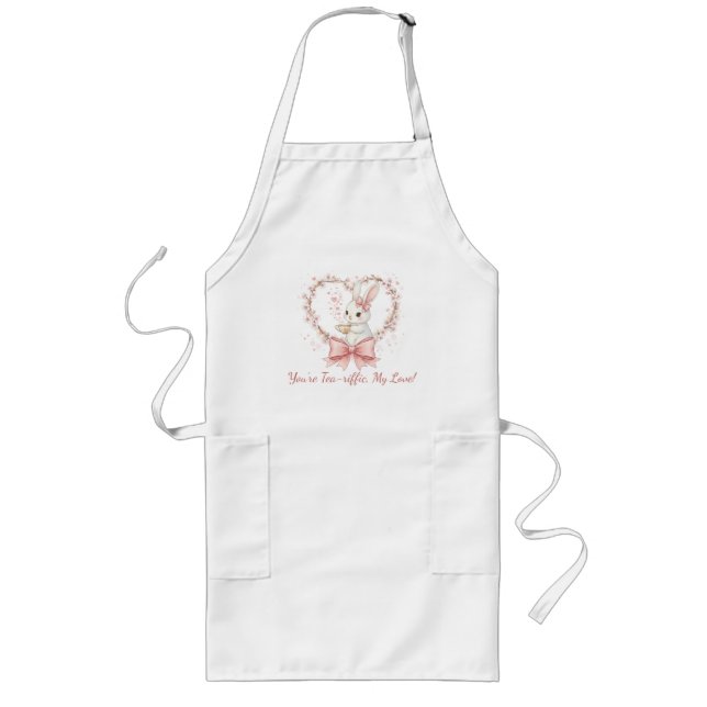 Long Tablier de cuisine lapin mignon - Cadeau de chef p (Devant)