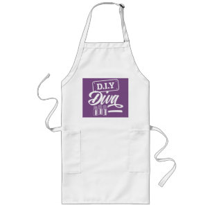 Long Tablier de DIVA de do-it-yourself dans le pourpre