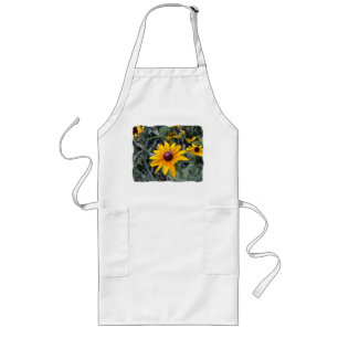Long Tablier de jardinage blanc Noir-Eyed de Susan
