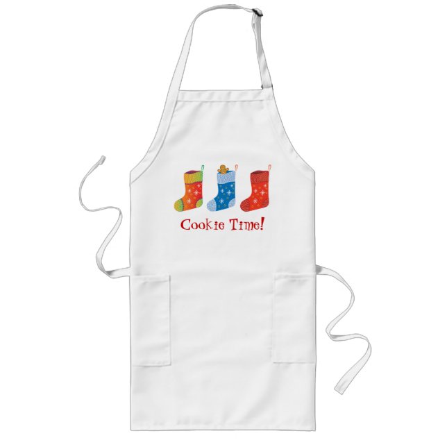 Long Tablier de Noël de biscuit pour les biscuits de (Devant)