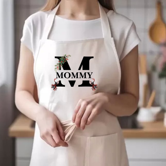 Long Tablier de Noël personnalisé | Lettres personnalis (Créateur téléchargé)