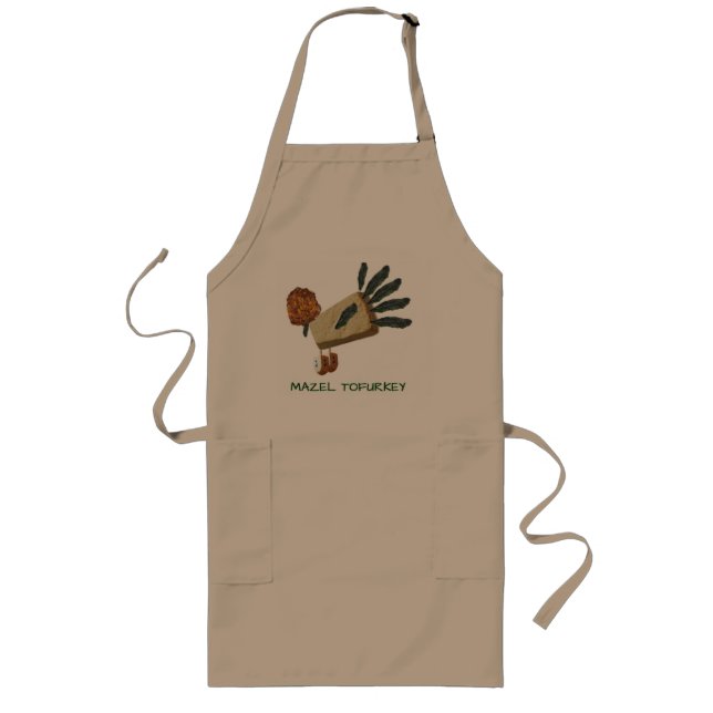 Long Tablier de Thanksgivukkah : Mazel Tofurkey (Devant)